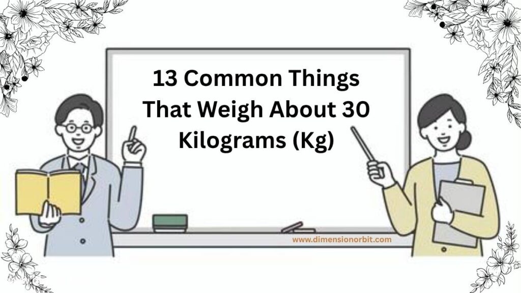 13 Common Things That Weigh About 30 Kilograms (Kg)
