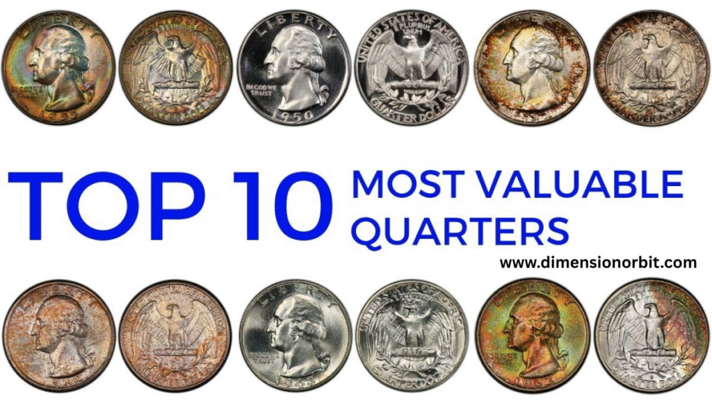 10 inch US Quarters in a Row