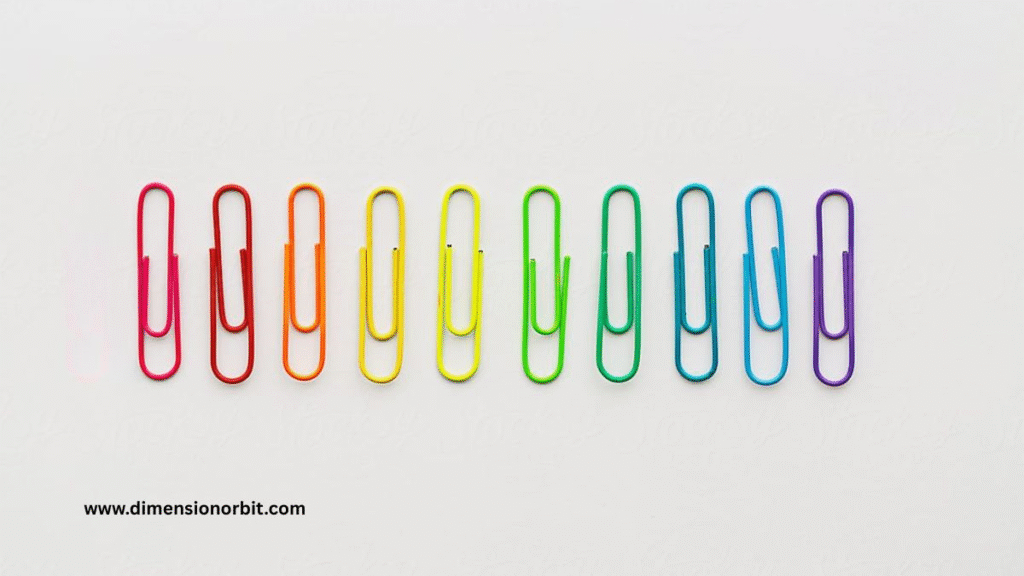 10 inch Paper Clips in a Row