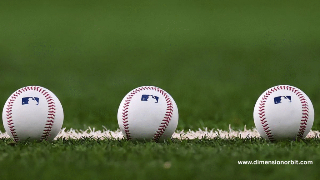 Three Baseballs Lined Up