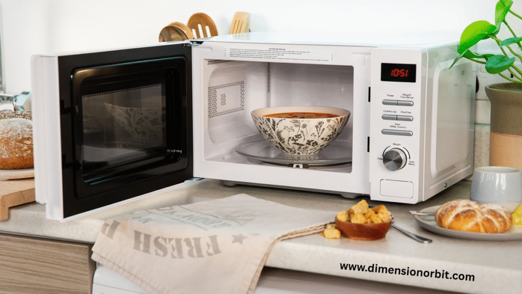 A Small Countertop Microwave