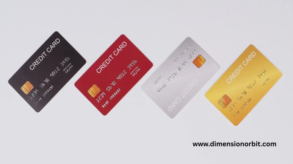 Four Credit Cards Side by Side
