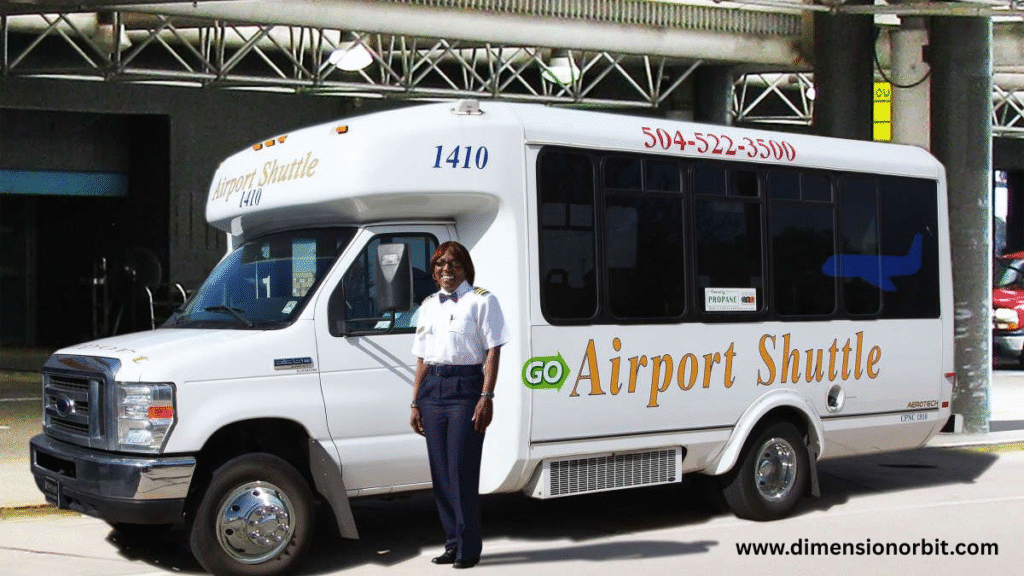 An Airport Shuttle Van