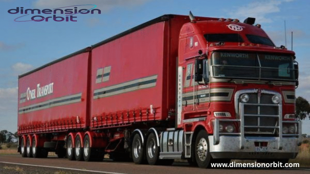 Large Semi Trucks in a Row