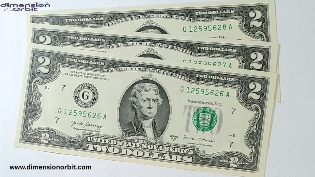 U.S. Dollar Bills End to End