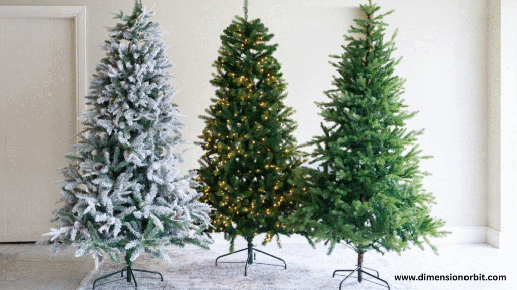 Three Large Christmas Trees
