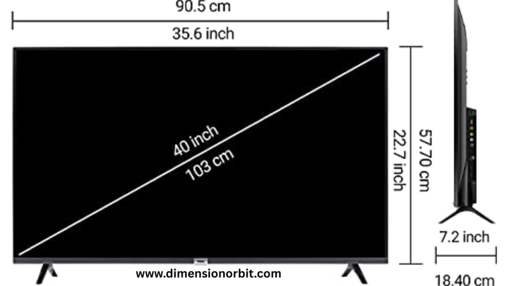 Exact 40 Inch TV Screen Dimensions (Width and Height)