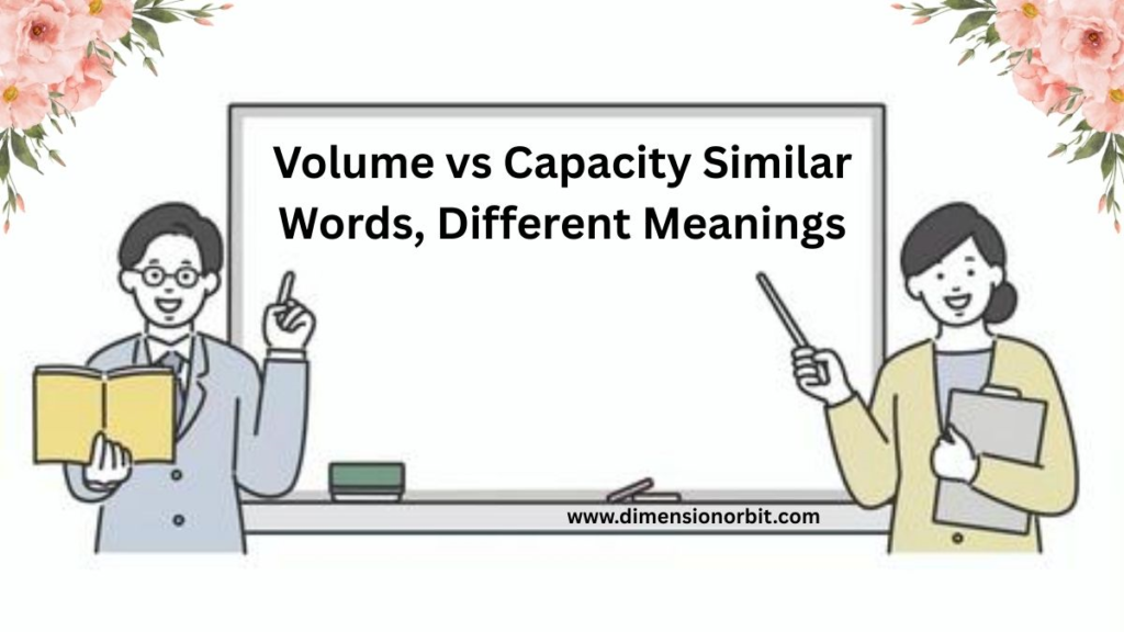 Volume vs Capacity Similar Words, Different Meanings