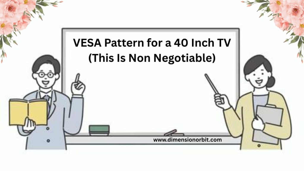 VESA Pattern for a 40 Inch TV (This Is Non Negotiable)
